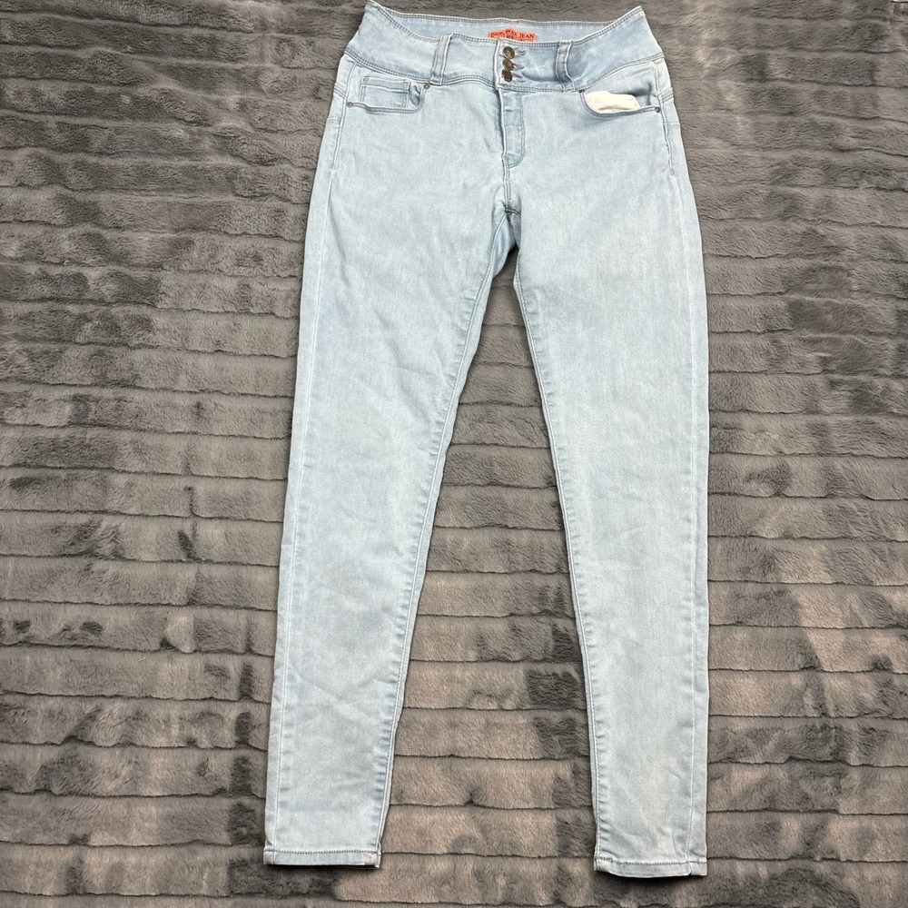 Wax Jean Butt I Love You Light Wash Skinny Jeans High Rise Size 11 Style 93400